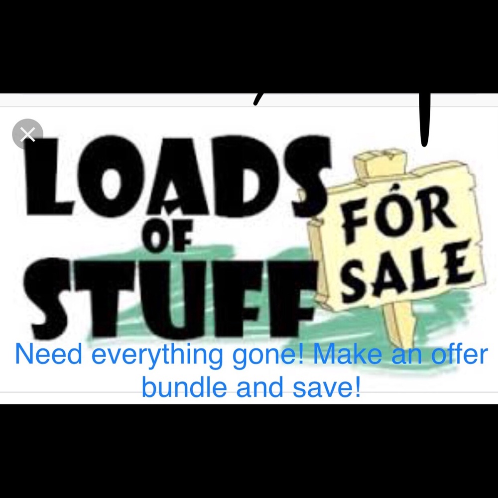 Clothes, shoes, baby stuff.